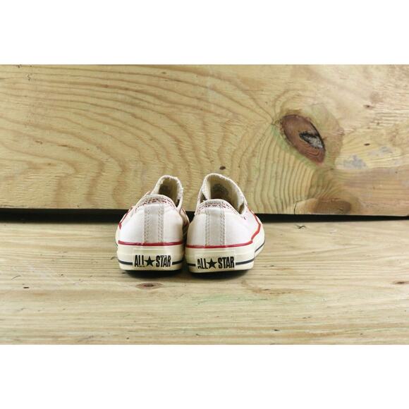 Converse Womens Sneakers All Stars Slip Ons 6 Chucks Cream Tan Red Athletic - Picture 4 of 9